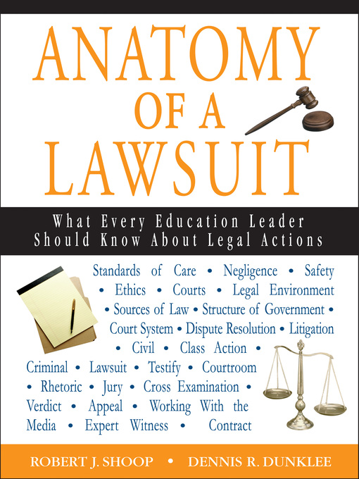 Title details for Anatomy of a Lawsuit by Robert J. Shoop - Available